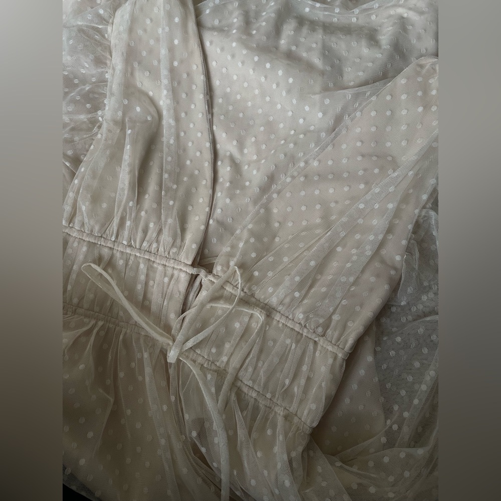 Lulus cream midi dress